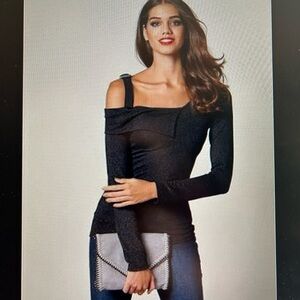 Stylish Black Off-Shoulder Top, new